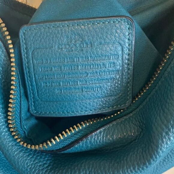 COACH  Horse & Carriage Green Handbag Purse - Picture 6 of 16